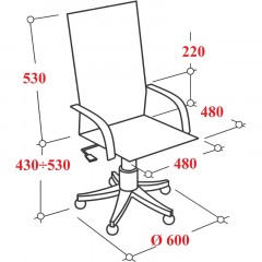 Кресло VT_EChair-326 ТС ткань Т серый пластик Кресло VT_EChair-326 ТС ткань Т серый пластик - фото 4