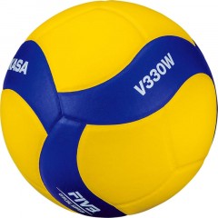 Мяч волейб. игровой. MIKASA V330W, р.5,FIVB желто-синий - фото 2