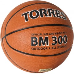 Мяч баск. трен. TORRES BM300, B02013, р.3 темнооранжево-черный Мяч баск. трен. TORRES BM300, B02013, р.3 темнооранжево-черный - фото 2