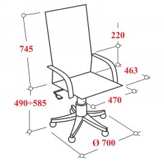 Кресло МТ_EChair 675 TTW сетка/ткань черный, хром - фото 4