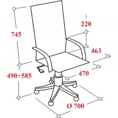 Кресло МТ_EChair 675 TTW сетка/ткань черный, хром - фото 7