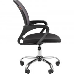 Кресло VT_EChair-304LT TC ткань черн/сетка серый, хром Кресло VT_EChair-304LT TC ткань черн/сетка серый, хром - фото 3