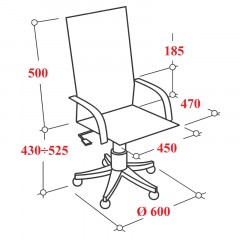 Кресло VT_EChair-304LT TC ткань черн/сетка черн, хром Кресло VT_EChair-304LT TC ткань черн/сетка черн, хром - фото 4