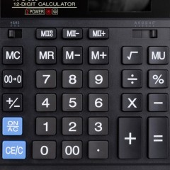 Калькулятор настольный ПОЛНОРАЗМЕРНЫЙ Attache AFС-888 12разр, дв.пит, черн - фото 9