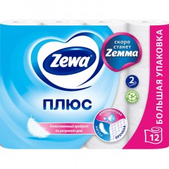 Бумага туалетная Zewa-Plus 2сл бел втор втул 23м 184л 12рул/уп 144090 Бумага туалетная Zewa-Plus 2сл бел втор втул 23м 184л 12рул/уп 144090 - фото 4