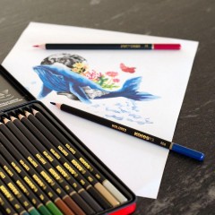 Карандаши цветные Kores Kolores 3-гран 3мм 24 цв/наб в металл.коробке 93325 - фото 5