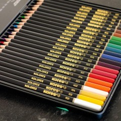 Карандаши цветные Kores Kolores 3-гран 3мм 24 цв/наб в металл.коробке 93325 - фото 7