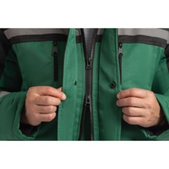 Костюм зим муж (куртка, пк) з03 зел/чер 120-124/170-176 - фото 15