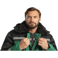 Костюм зим муж (куртка, пк) з03 зел/чер 88-92/182-188 - фото 11