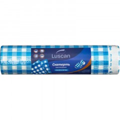 Скатерть одноразовая Luscan, 120х200см 6шт/рулон, синяя клетка Скатерть одноразовая Luscan, 120х200см 6шт/рулон, синяя клетка - фото 2
