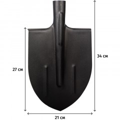 Лопата штыковая 21x27 см стальная с р/ж без черенка - фото 4