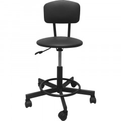 Стул лабораторный КО_EChair 231 PU (РС 97/12) к/з черный, газлифт - фото 2