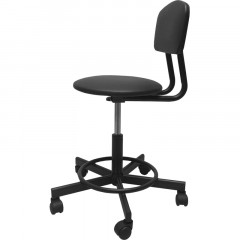 Стул лабораторный КО_EChair 231 PU (РС 97/12) к/з черный, газлифт - фото 3