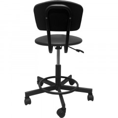 Стул лабораторный КО_EChair 231 PU (РС 97/12) к/з черный, газлифт - фото 4