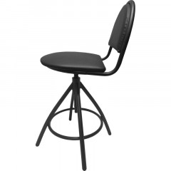 Стул лабораторный КО_EChair 232 PU РС01.00.61Т1 (РС 61Т1/61) к/з чер, винт - фото 3