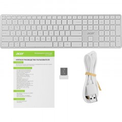 Клавиатура Acer OKR301 бел/серебр беспровод USB BT/Radio (ZL.KBDEE.015) Клавиатура Acer OKR301 бел/серебр беспровод USB BT/Radio (ZL.KBDEE.015) - фото 10