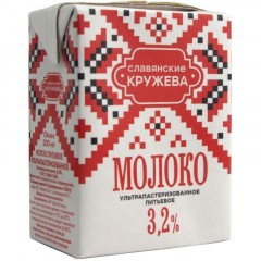 Молоко Славянские Кружева питьевое ультрапастеризованное брик, 3,2%, 200мл Молоко Славянские Кружева питьевое ультрапастеризованное брик, 3,2%, 200мл - фото 2