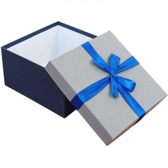 Набор подароч. коробок 3в1 с бантом тиснен.РОГОЖКА 210x210x110, Д10103К.114 - фото 2