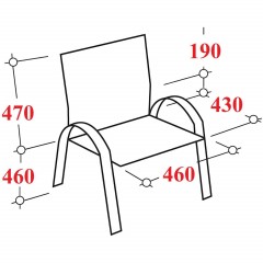 Конференц-кресло БМФ Easy Chair SAMBA(Самба) BOX GR Д8 Z11 чер со столиком - фото 5