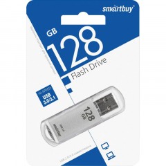 Флеш-память Smartbuy UFD 3.0/3.1 128GB V-Cut Silver (SB128GBVC-S3) - фото 4