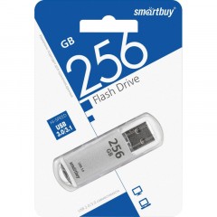 Флеш-память Smartbuy UFD 3.0/3.1 256 GB V-Cut Silver (SB256GBVC-S3) - фото 4