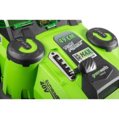 Газонокосилка аккумуляторная Greenworks TwinForce, 40V, 49 см 2500207VB - фото 8