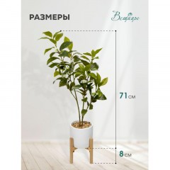 Цветок искусственный Дерево в цемент горшке с подставк,Д140 Ш140 В790,Mia8 Цветок искусственный Дерево в цемент горшке с подставк,Д140 Ш140 В790,Mia8 - фото 5