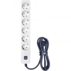 Сетевой фильтр Powercom SP-06W 5,0 м (6 розеток) белый/серый Сетевой фильтр Powercom SP-06W 5,0 м (6 розеток) белый/серый - фото 3
