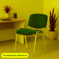 Стул UA_EChair Rio(ИЗО/ISO) хром, ткань красная C02, поперечина 18 - фото 5