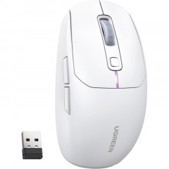 Мышь компьютерная UGREEN MU103 (15629), беспровод,игр,USB2.4 GHz&BT, белый Мышь компьютерная UGREEN MU103 (15629), беспровод,игр,USB2.4 GHz&BT, белый - фото 2