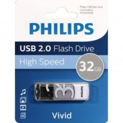 Флеш-память PHILIPS VIVID2.0 32GB, USB 2.0 - фото 2