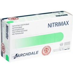 Перчатки нитрил. н/с. н/о ,зеленые 185 NitriMax (M) 50п/уп, 4гр - фото 3