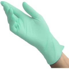 Перчатки нитрил. н/с. н/о ,зеленые 185 NitriMax (L) 50п/уп, 4гр - фото 2