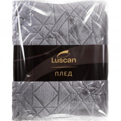 Плед микрофибра Luscan, фольга серый 200х220 Плед микрофибра Luscan, фольга серый 200х220 - фото 5