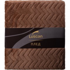 Плед микрофибра Luscan, фактура кофейный 200х220 - фото 6