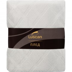 Плед микрофибра Luscan, фактура серый 150x200 Плед микрофибра Luscan, фактура серый 150x200 - фото 5