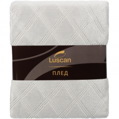 Плед микрофибра Luscan, фактура серый 200х220 Плед микрофибра Luscan, фактура серый 200х220 - фото 5