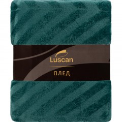 Плед микрофибра Luscan, фактура изумрудный 200х220 - фото 5