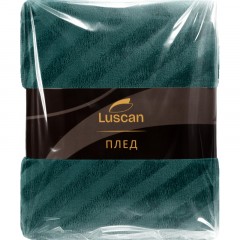 Плед микрофибра Luscan, фактура изумрудный 200х220 - фото 6