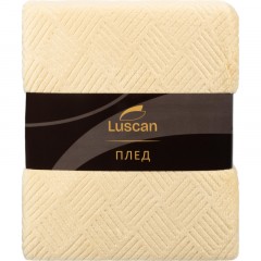 Плед микрофибра Luscan, фактура бежевый 200х220 Плед микрофибра Luscan, фактура бежевый 200х220 - фото 5
