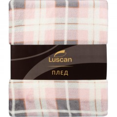 Плед микрофибра Luscan, клетка розовая 150x200 Плед микрофибра Luscan, клетка розовая 150x200 - фото 5