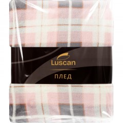 Плед микрофибра Luscan, клетка розовая 150x200 Плед микрофибра Luscan, клетка розовая 150x200 - фото 6