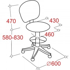 Кресло кассира UN_Regal gtsN3 ring base, вы с.база,ткань черная С-11x Кресло кассира UN_Regal gtsN3 ring base, вы с.база,ткань черная С-11x - фото 3