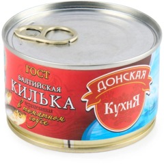Килька Донская кухня балтийская неразделанная в т/с 240гр ж/б, ключ
