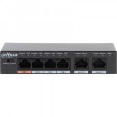 Коммутатор DAHUA DH-PFS3006-4ET-60,4xRJ45 100Mb PoE, 2xRJ45 100Mb uplink Коммутатор DAHUA DH-PFS3006-4ET-60,4xRJ45 100Mb PoE, 2xRJ45 100Mb uplink - фото 2