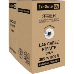 Кабель ExeGateUTP4-C6-CCA-S23-IN-PVC-GY-305 UTP - фото 3