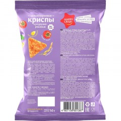 Чипсы Happy Corn цельно кукурузно рисовые,пряный томат,без жарки 50гx18ш/УП - фото 3