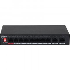 Коммутатор DAHUA DH-PFS3010-8ET-96 8 портовый РоЕ неуправляемый Коммутатор DAHUA DH-PFS3010-8ET-96 8 портовый РоЕ неуправляемый - фото 2