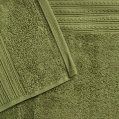 Набор полотенец махровых Luscan/бордюр 400г/м2, 70х140 оливков, 5 шт/уп - фото 2