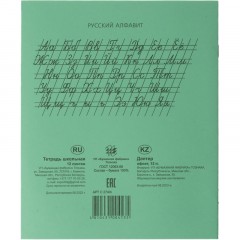 Тетрадь школьная А5 12л ГОЗНАК косая линейка 60г/м2 бел&gt;96% зеленая уп20шт - фото 8